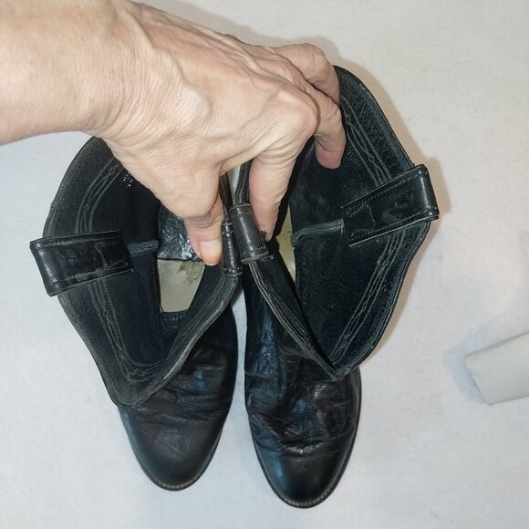 Justin Western Boots Mens 10.5 EE WIDE Black Leather Smooth Ostrich Roper 3172. - Picture 9 of 9